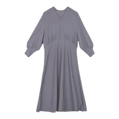 readme收腰醋纤大裙摆连衣裙