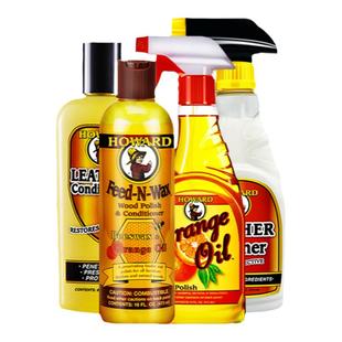 【4瓶装】美国HOWARD地板蜡保养精油套装/真皮沙发清洁护理保养油