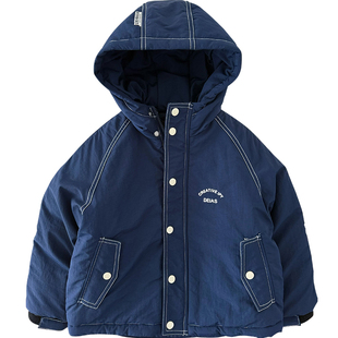 男童过冬棉服~中大童冬款连帽棉衣男孩防风保暖加厚棉外套小棉袄