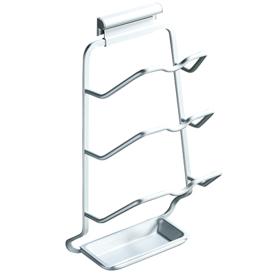 太空铝锅盖架壁挂厨房带接水盘