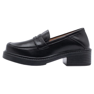 窜天猴化雾语方头学院风jk制服鞋女高舒适中跟厚底乐福牛校供皮鞋