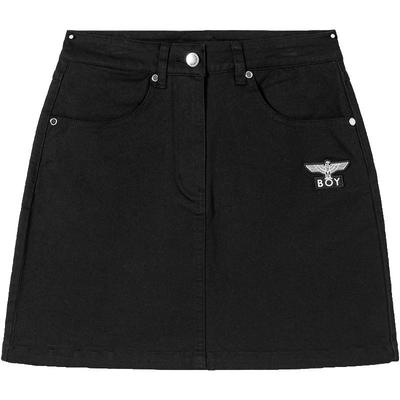 BOYLONDON春夏女士短裙经典logo印花百搭显瘦半身裙W40800