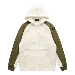 卡尔美加绒外套男款运动户外休闲百搭连帽长袖针梭上衣宽松