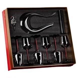 水晶玻璃红酒杯醒酒器套装家用葡萄酒高脚杯红酒酒具乔迁结婚礼盒