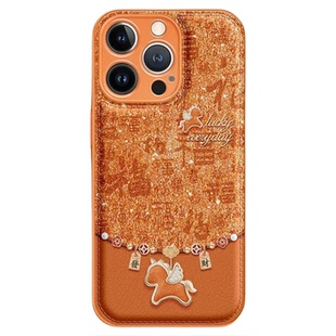 适用【OPPO】系列手机壳气垫壳百福图 reno15超级好看的findx8/x9pro保护套2026马年a96爆款RENO14pro外壳女