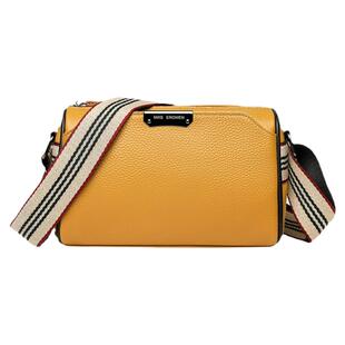 黄色真皮女包大容量包2025春夏新款潮时尚百搭三层软皮单肩斜挎包