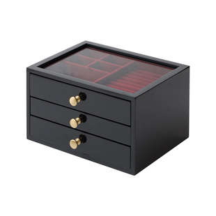 梵瀚 烤漆首饰盒收纳盒新婚结婚礼物轻奢高级黄金珠宝手饰盒子