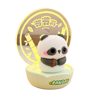 可爱熊猫幸运迷你小夜灯新款儿童卧室床头睡眠灯高颜值桌面小摆件