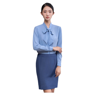 领创宝马4S店新款衬衫特价促销清仓工裤雪纺衬衣显瘦套装女士西裙