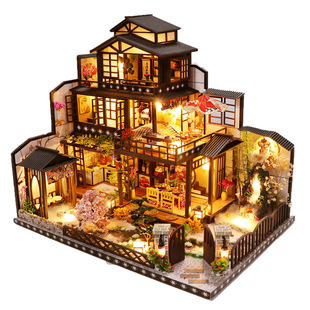 diy小屋 手工创意日式大型别墅制作房子建筑模型拼装玩具生日礼物