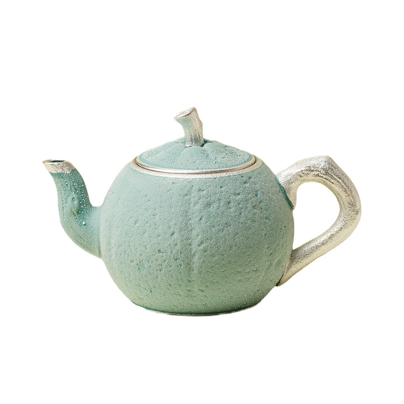 梵汝日本银露茶壶高端陶瓷手工鎏银功夫茶具银粒单壶泡茶器带过滤