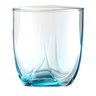 彩色玻璃杯饭店专用耐高温泡茶喝水杯子早餐牛奶果汁杯酒店漱口杯