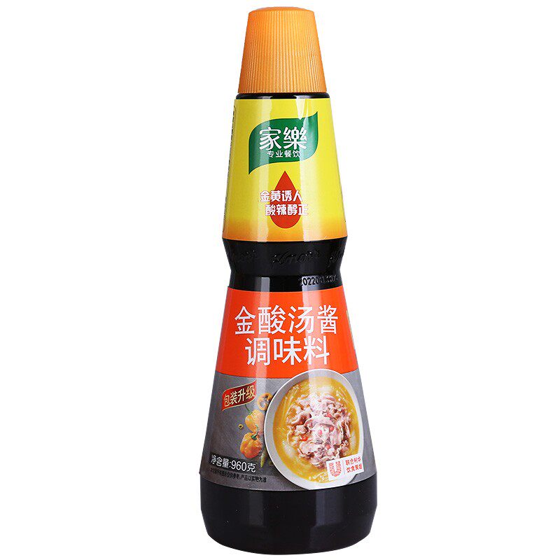 家乐金酸汤酱960g 金汤肥牛金汤面酸菜鱼片牛蛙酸辣汤底餐饮料理