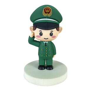 军人公仔手办兵哥哥车载摆件模型退伍纪念八一军恋情人节礼物礼品