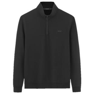 雅戈尔男士卫衣秋冬新款官方商务休闲半拉链保暖立领卫衣外套4889