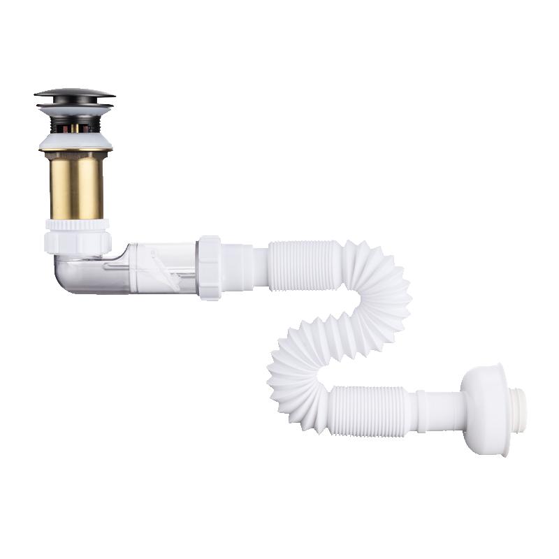 有无溢水口通用全铜下水器带提篮