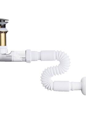 有无溢水口通用全铜下水器带提篮
