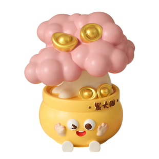 奶油风发大财摆件可爱办公桌面解压治愈系装饰品送三八女神节礼物