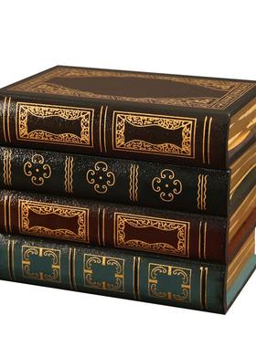 复古风假书家居客厅电视柜模型