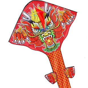 潍坊新款大型龙风筝  高档红龙风筝 成人儿童初学者 微风好飞易飞