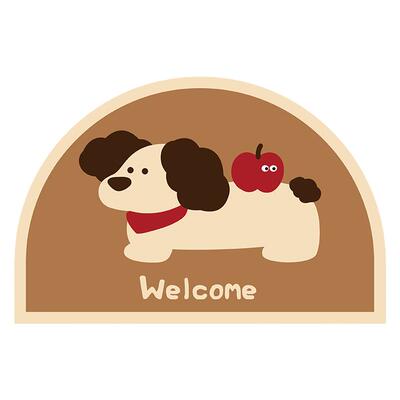 可定制入户门口半圆形丝圈地垫