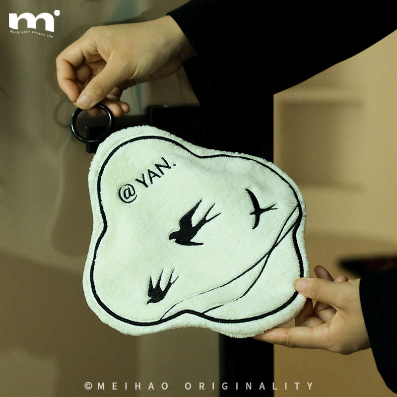 中国风擦手巾可挂A类面料双层加厚吸水不易掉色掉毛厨房浴室毛巾