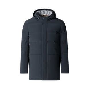 杉杉羽绒服男士商务休闲鹅绒服冬季2025新款加厚外套男连帽防寒服