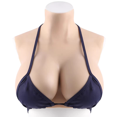 嫒唯她高领男用变装硅胶义乳假胸