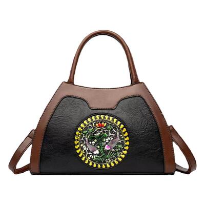 品牌真皮女包2026新款时尚百搭中年女士手提包中国风简约送妈妈包