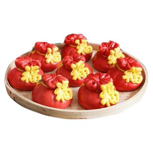 2026马年新年福袋馒头钱袋花饽饽过年货特产花样馍馍面点面食馒头