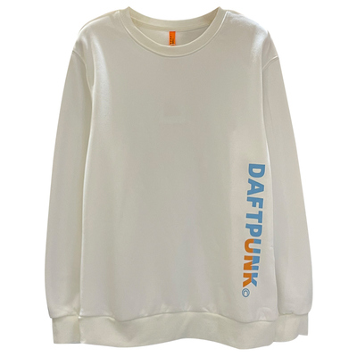 港风圆领卫衣男宽松加绒加厚保暖