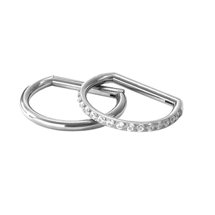 植入级F136医用材质钛合金耳环手穿1.2直针D型素耳圈养耳洞免摘款