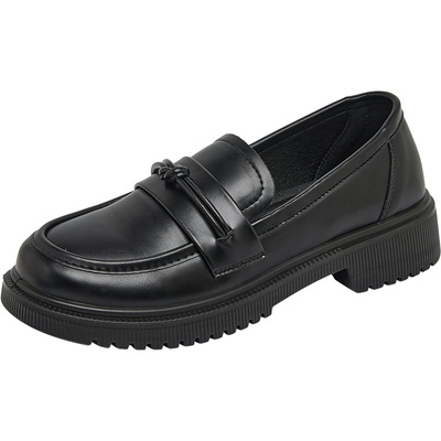 大东简约风中跟粗跟乐福鞋