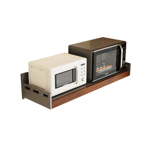 厨房调料置物架中古风免打孔家用微波炉壁挂架油盐酱醋瓶罐收纳架