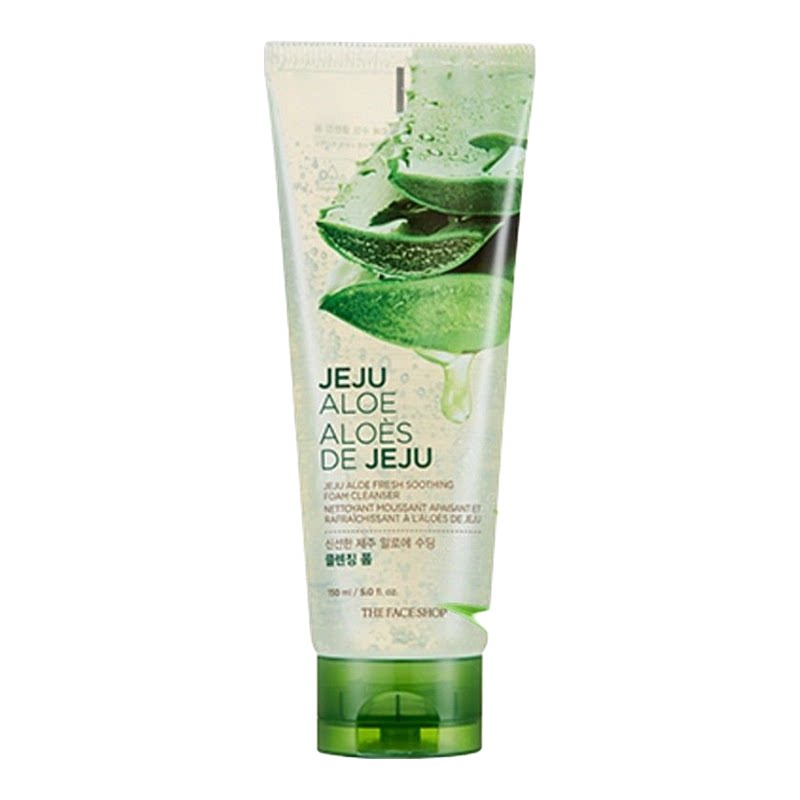 THE FACE SHOP香港进口济州芦荟清新舒缓洁面泡沫洁面乳150毫升版