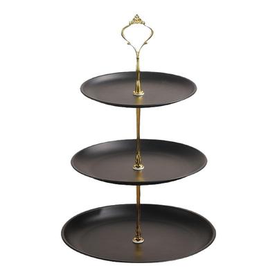 轻奢不锈钢多层果盘收纳盘蛋糕盘