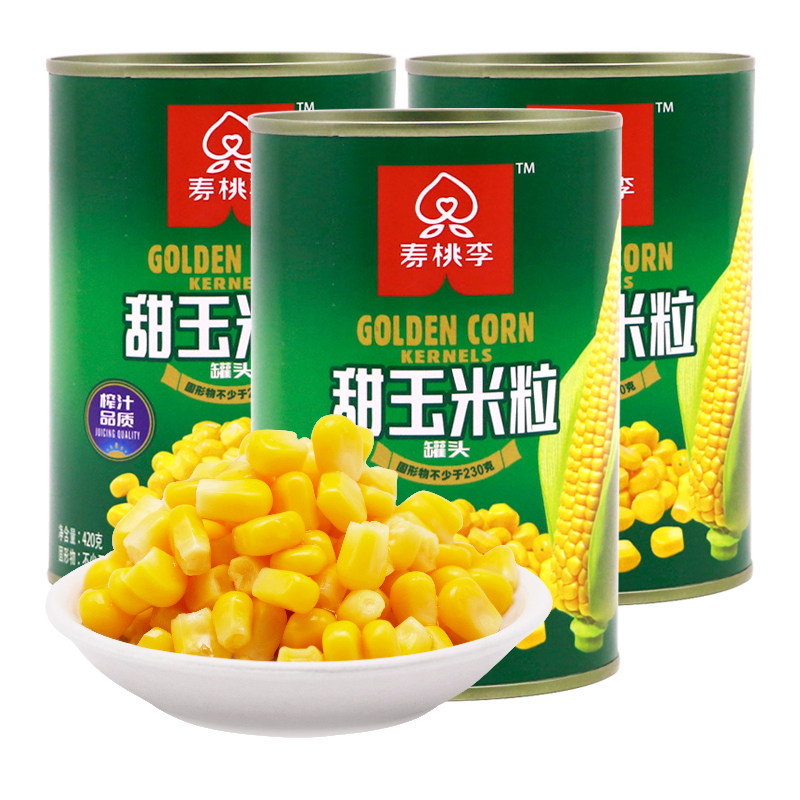 寿桃李玉米粒罐头420g
