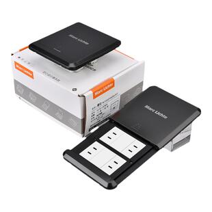 黑色防水地插二孔网络电脑插座二二插二孔四孔多孔不锈钢超薄地插