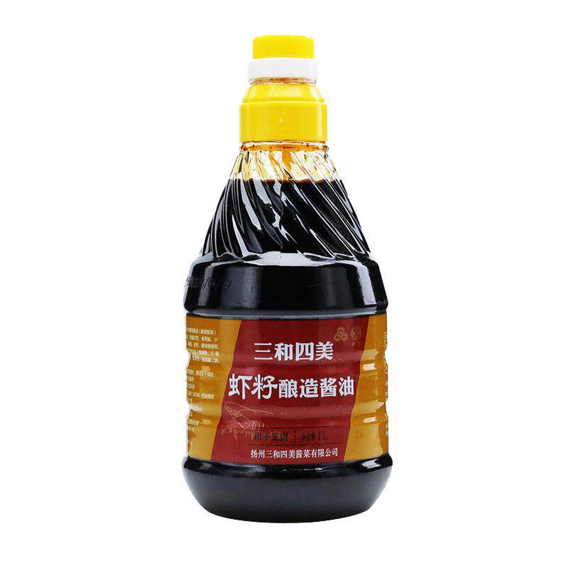 三和四美虾籽酱油手工酿造调料红酱油