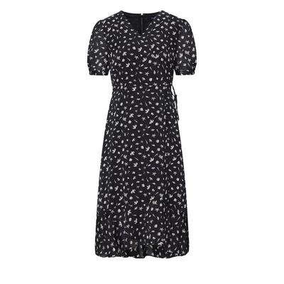 泡泡袖雪纺海洋风PRICH中长裙