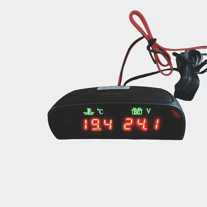 数显电压表汽车货车挖机改装水温表卧式电子数字组合表12V24V通用