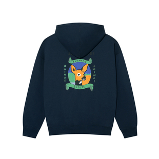 美国ELEMENT滑板连帽卫衣男深蓝刺绣抗静电一体绒落肩重磅上衣潮