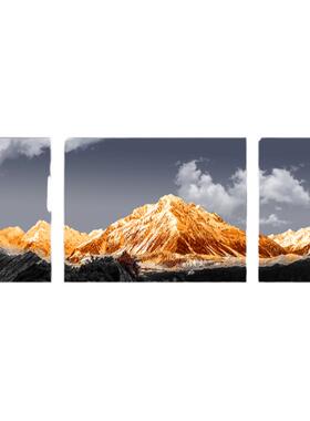 客厅装饰画风景背靠金山晶瓷画
