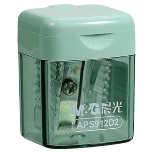 晨光卷笔刀小学生专用小型便携 儿童迷你手动削笔刀铅笔转笔刀 女孩男孩小巧耐用刨笔刀 单孔莫兰迪色