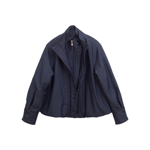 忘城A1133座/夕阳的终曲/冬季仿牛仔丹宁3M新雪丽棉靛棉服外套