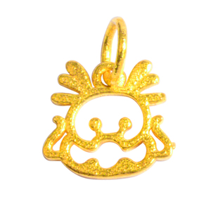 18k金12生肖龙吊坠黄金属相马老鼠蛇羊儿童三合纯金本命年小滴溜