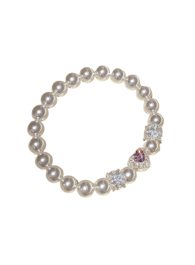 一见钟情重工仿白珍珠手链女甜美