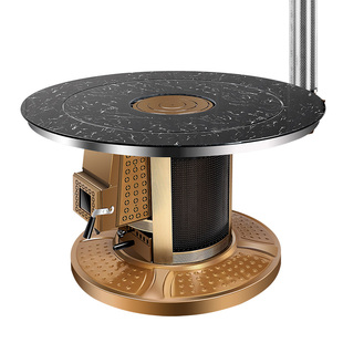 新型无烟气化炉柴煤两用取暖炉家用烧柴炉子室内烤火炉农村柴火炉