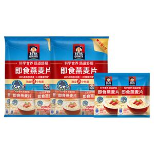 桂格即食纯燕麦片营养小袋便携装原味懒人速食冲饮健康早餐代餐