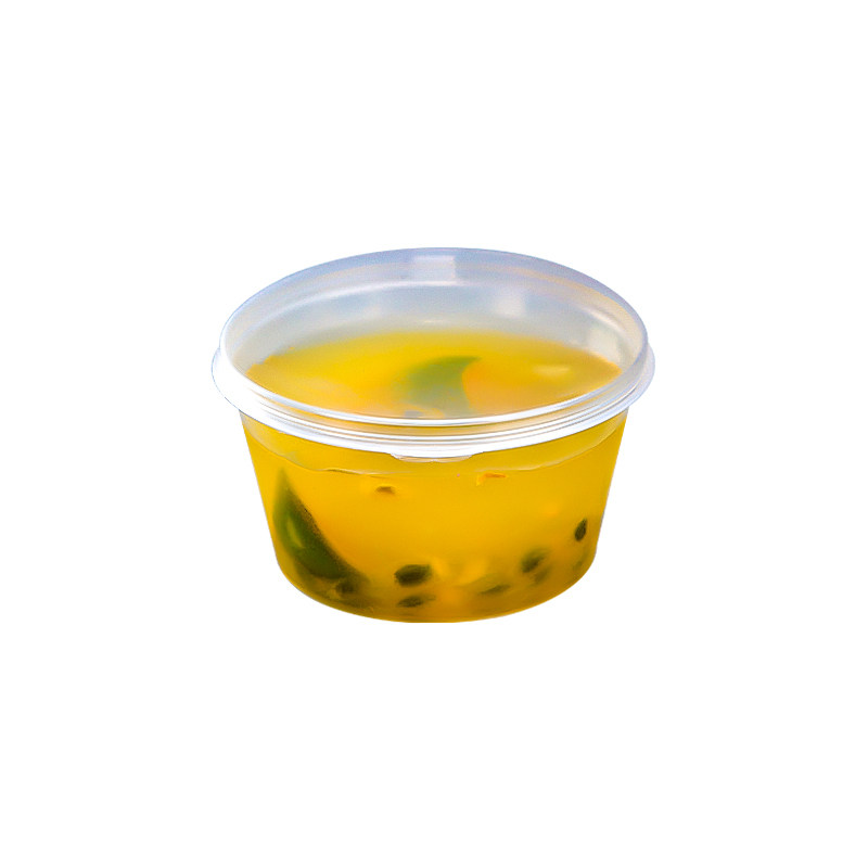 百香果分装盒圆形PP材质酱料盒